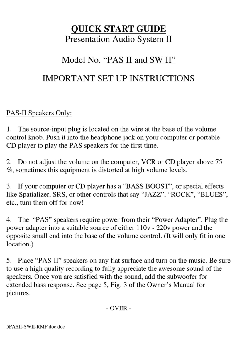 Cetacea Sound PAS II Manual Cetacea Sound PAS II Manual