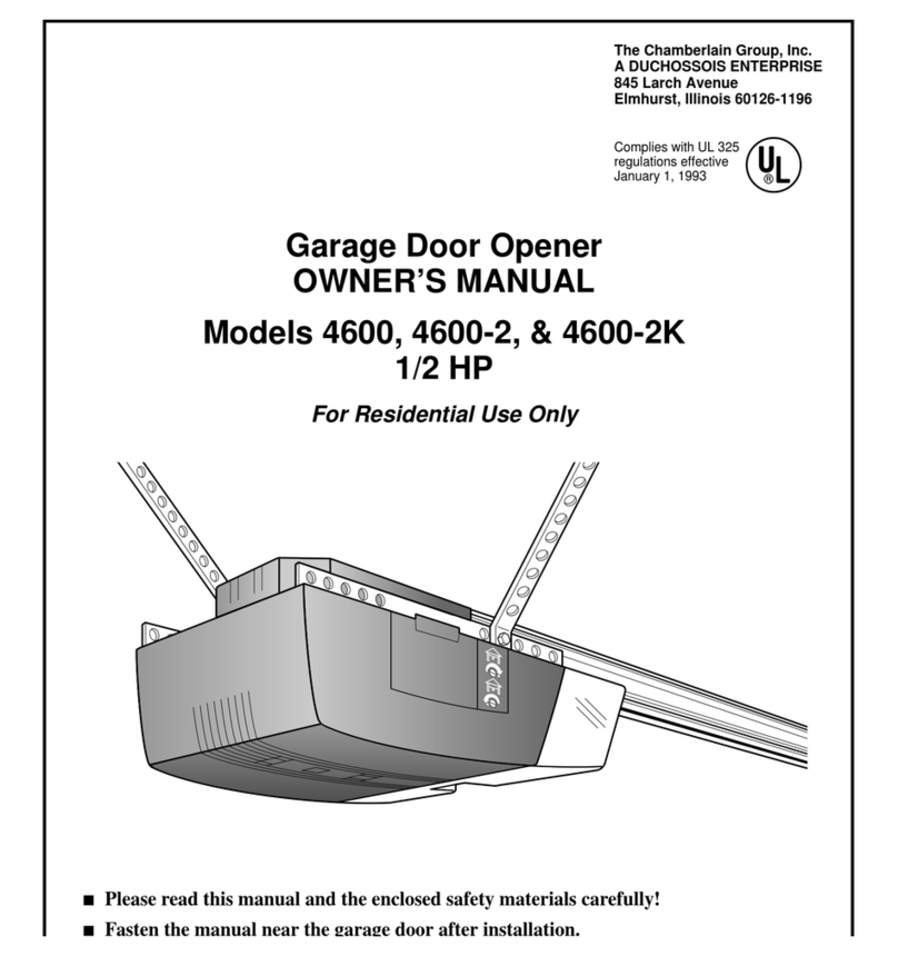 Chamberlain 4600 User manual Chamberlain 4600 User manual