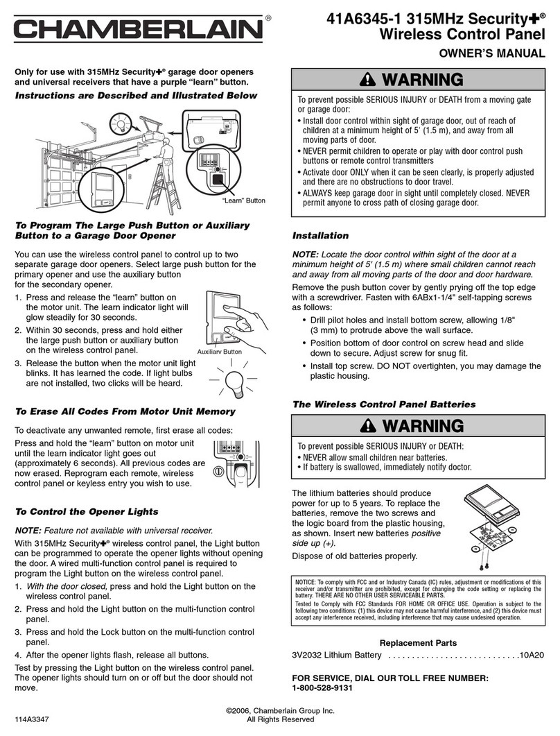Chamberlain 41A6345-1 User manual