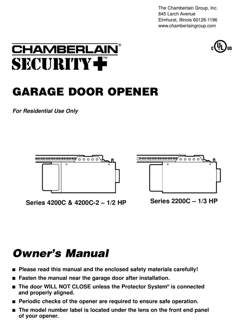Chamberlain Security+ Series 2200C owner's manual