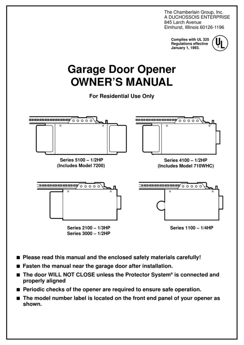 Chamberlain Series 1100 User manual