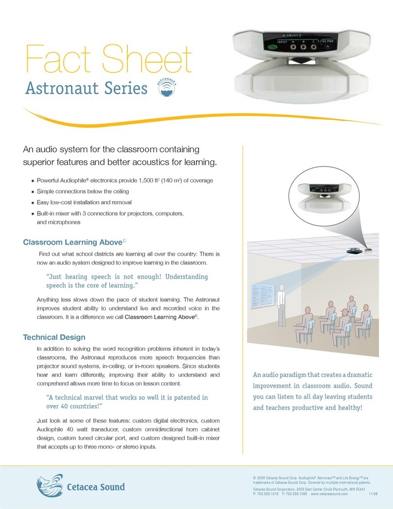 Cetacea Sound ASTRO-LD001 User manual