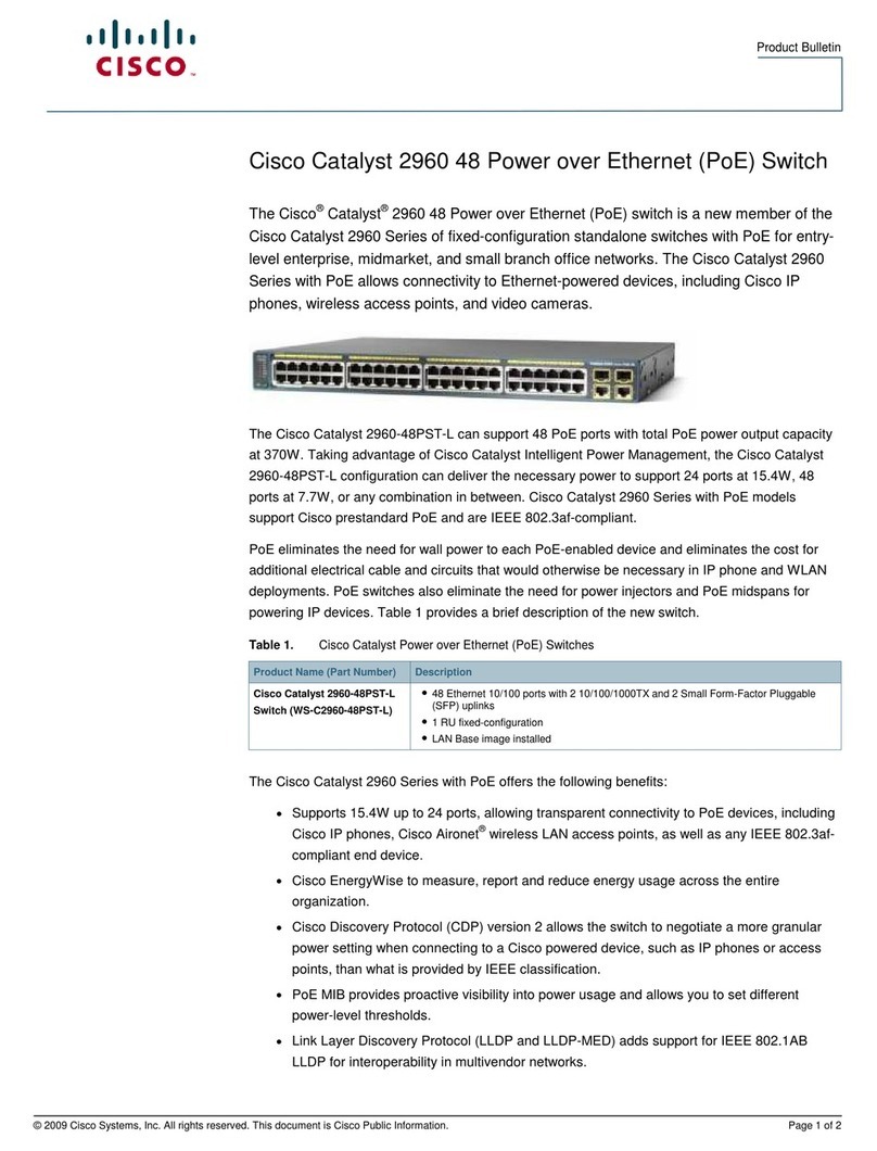 Cisco Catalyst 2960-48PST Dimensions
