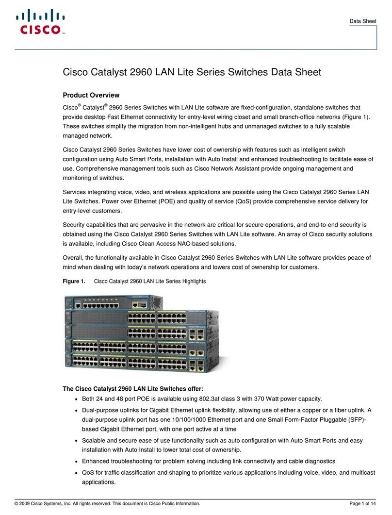 Cisco 2960-48TC - Catalyst Switch User manual