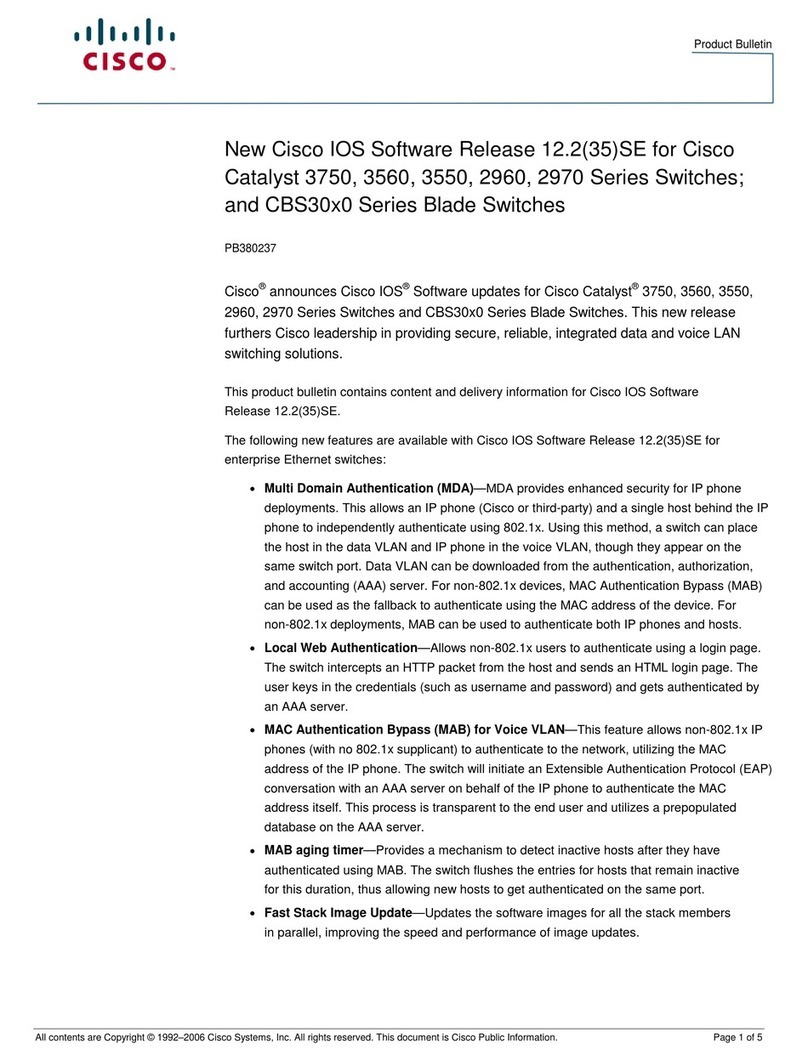 Cisco Catalyst 2960 Series User manual