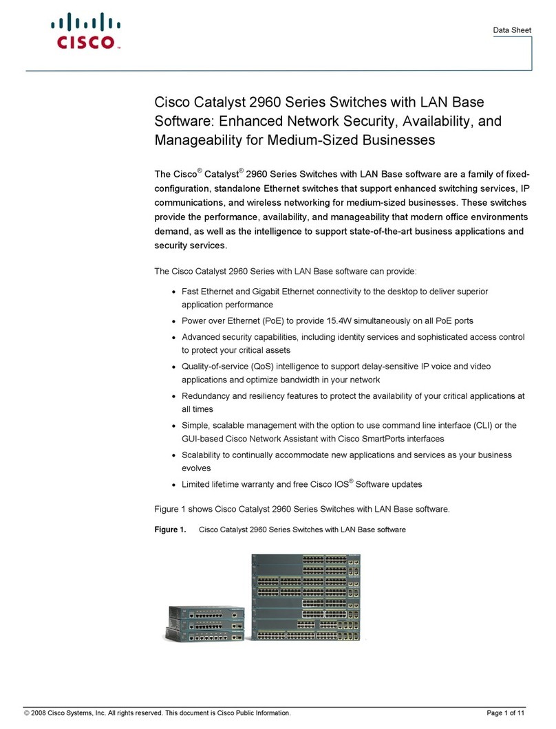 Cisco Catalyst 2960 Series User manual Cisco Catalyst 2960 Series User manual