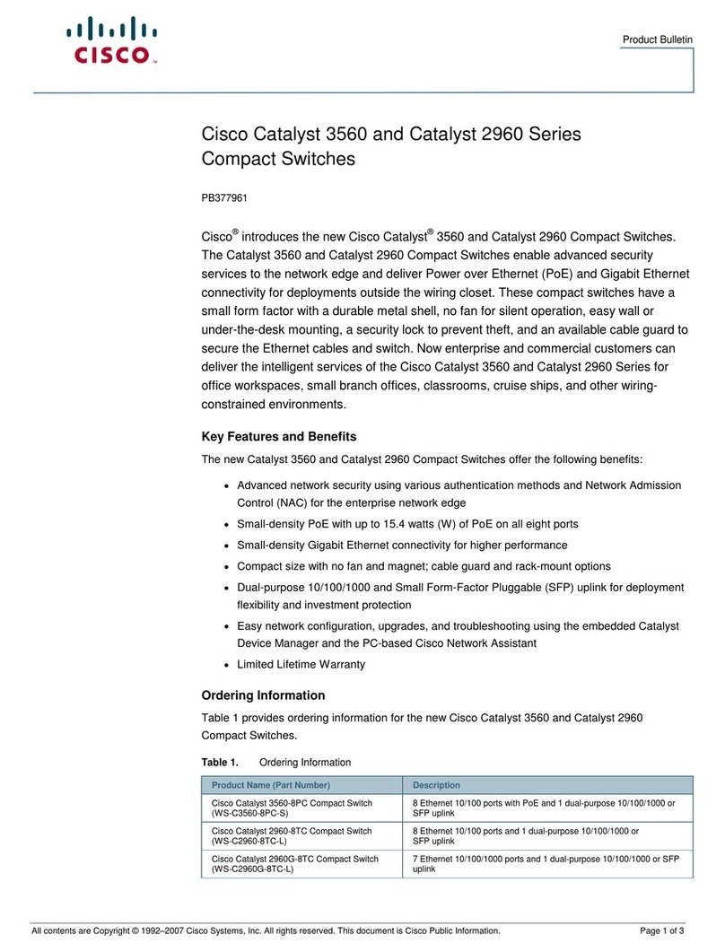 Cisco Catalyst 2960 Series User manual