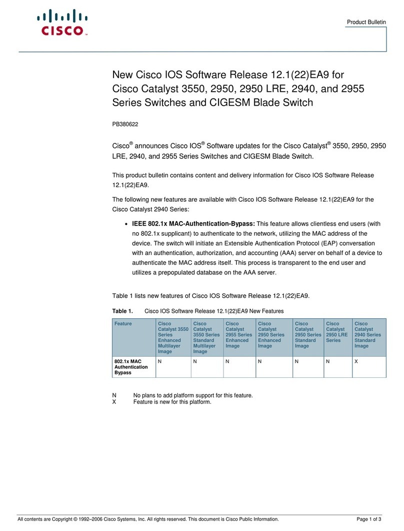 Cisco Catalyst Series Switch 2940 User manual