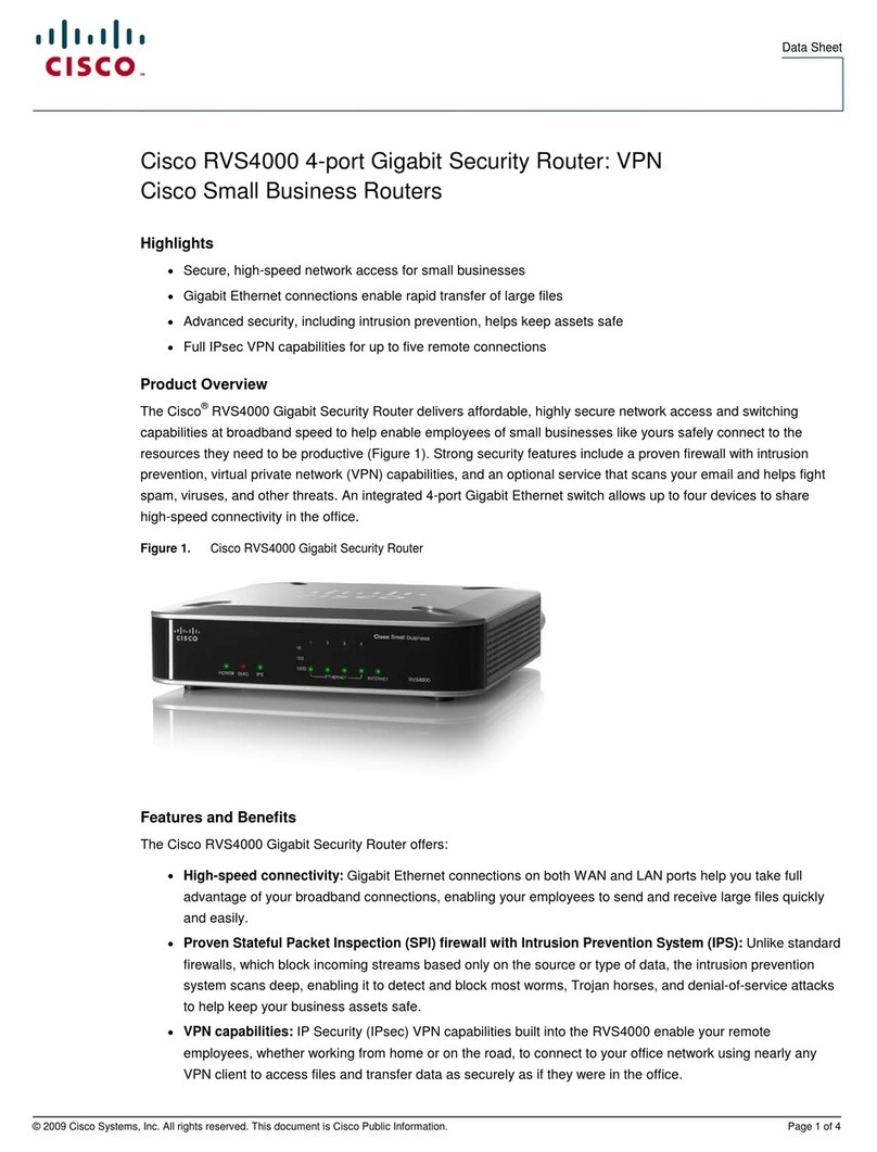 Cisco RVS4000 - Gigabit Security Router User manual