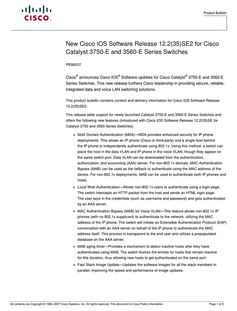 Cisco Catalyst 3560E-24TD Dimensions