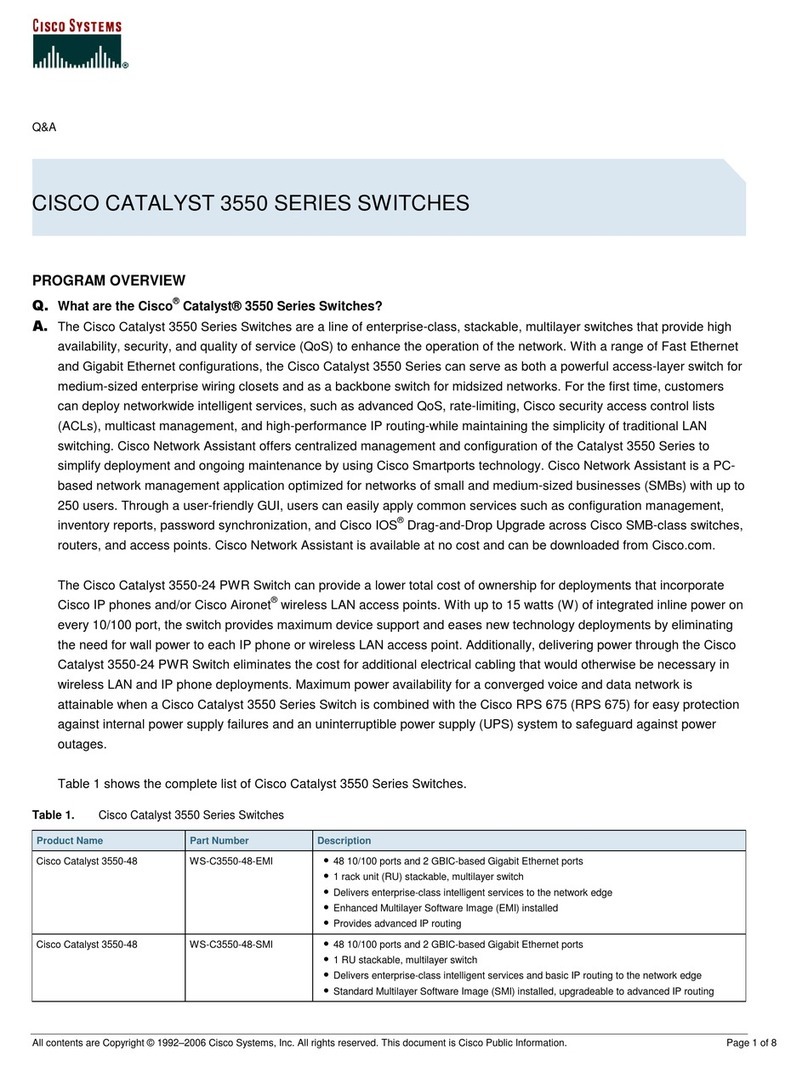 Cisco 3550 48 - Catalyst SMI Switch Instruction Manual
