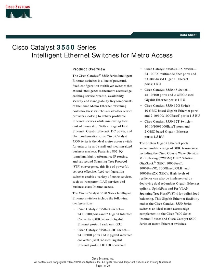 Cisco Catalyst 3550 User manual