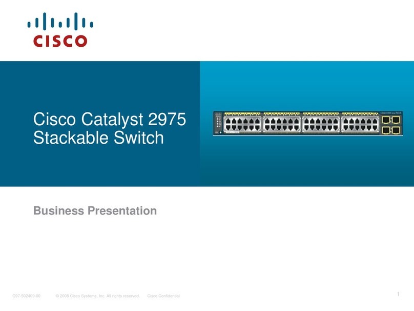 Cisco 2975 - Catalyst LAN Base Switch User manual