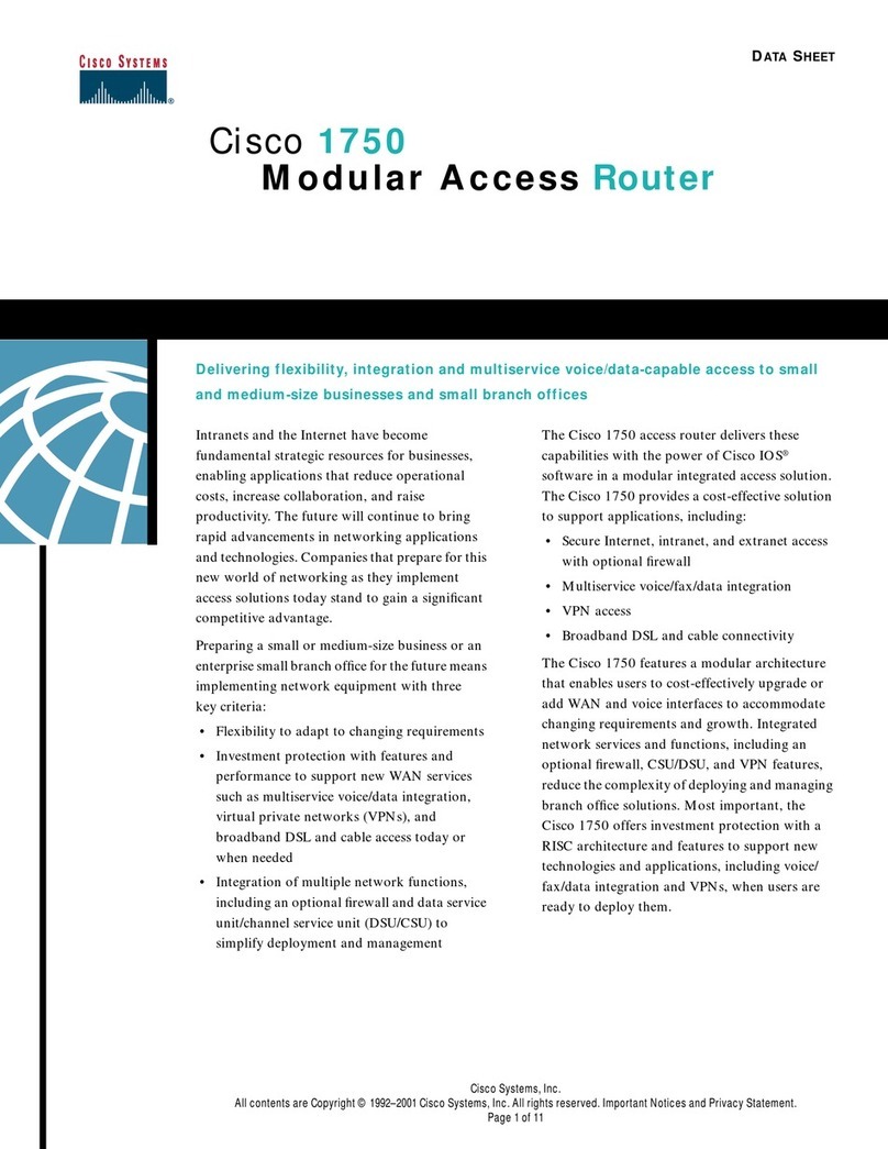 Cisco 1750 User manual