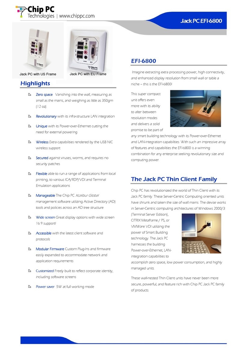 Chip PC JackPC EFI6800 Specifications