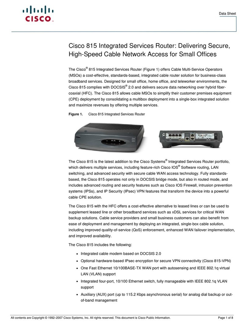Cisco 815 User manual