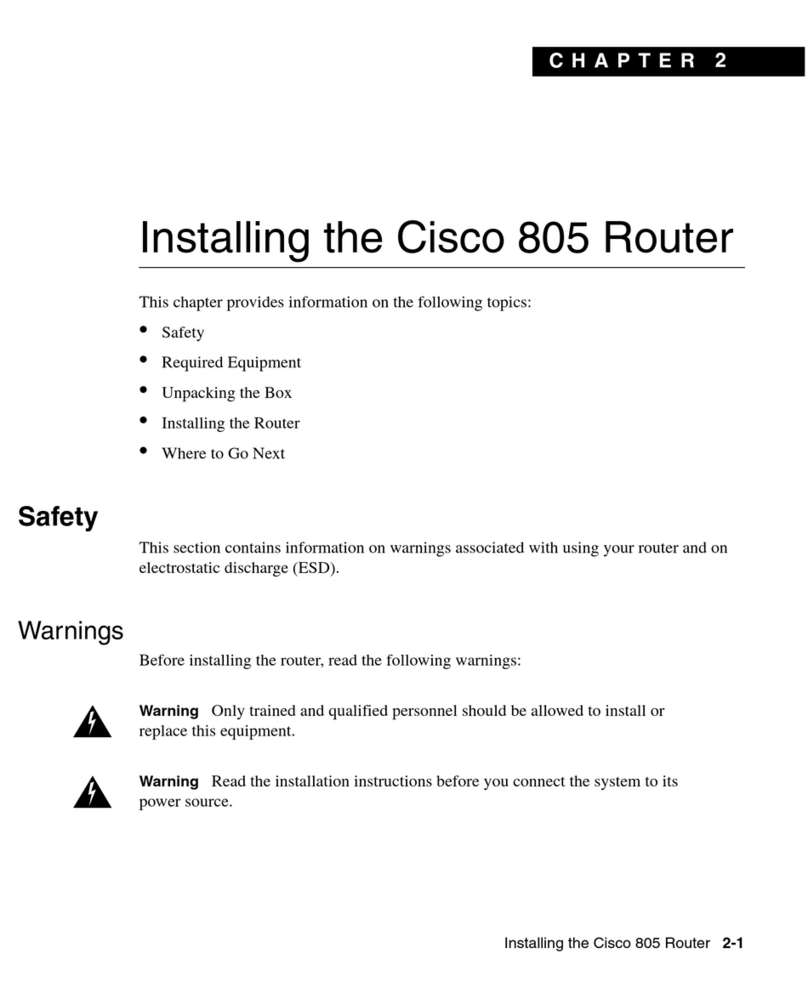 Cisco 805 Series User manual