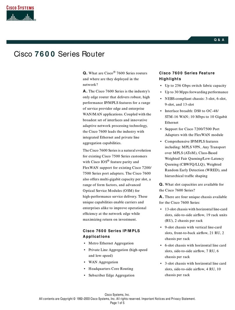 Cisco 7609 Instruction Manual