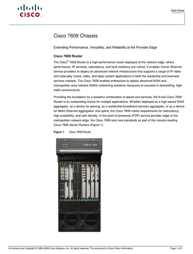 Cisco 7609 User manual