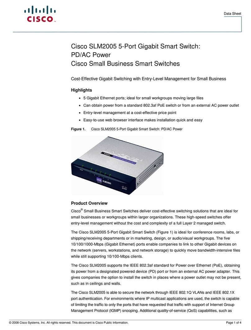 Cisco SLM2005 - Small Business Smart Switch User manual