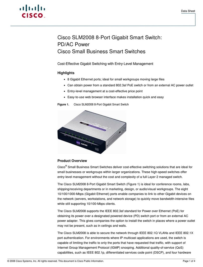 Cisco SLM2008 - Small Business Smart Switch User manual