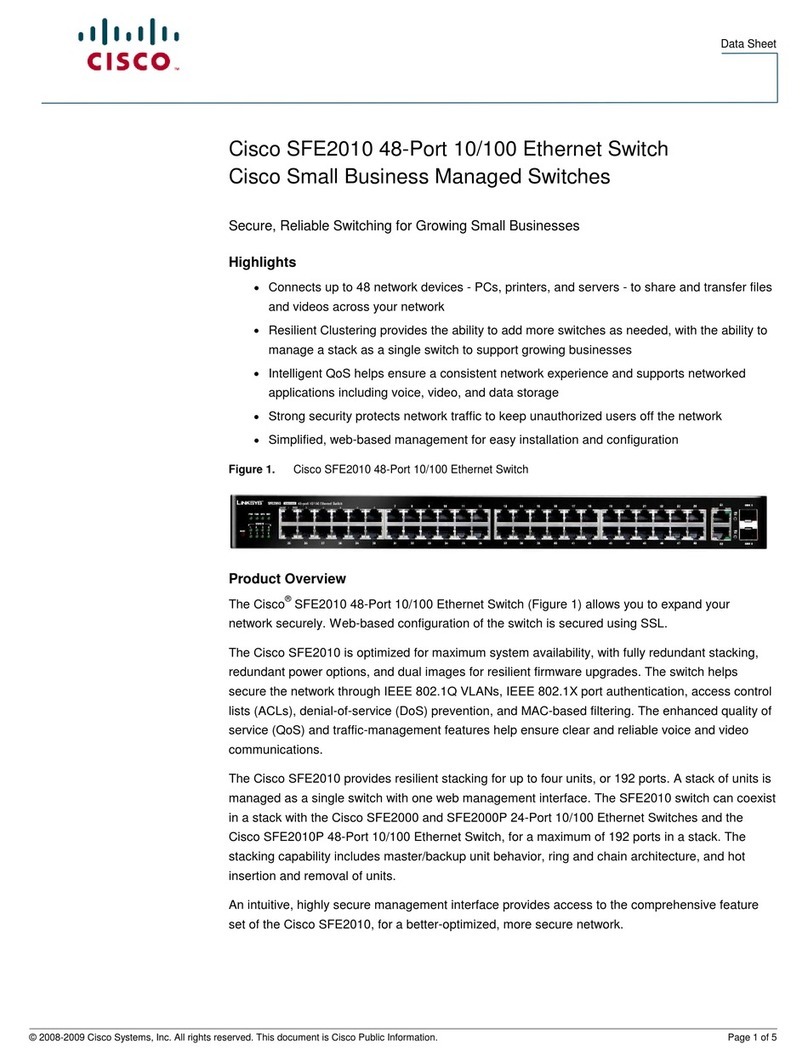 Cisco SFE2010 User manual
