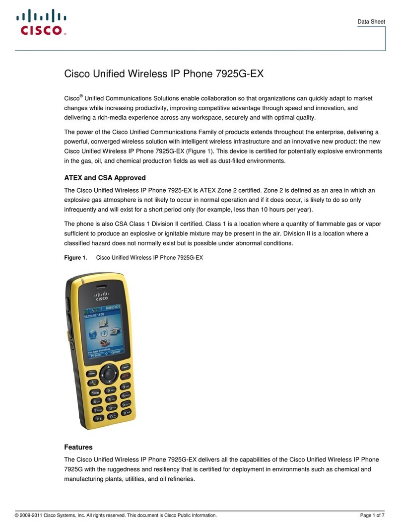 Cisco 7925G-EX User manual Cisco 7925G-EX User manual