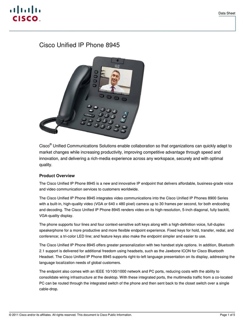 Cisco 8945 User manual Cisco 8945 User manual