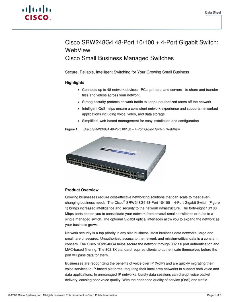 Cisco SRW248G4 - Small Business Managed Switch User manual Cisco SRW248G4 - Small Business Managed Switch User manual