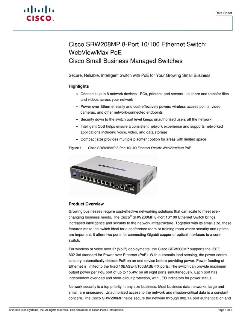 Cisco SRW208MP User manual