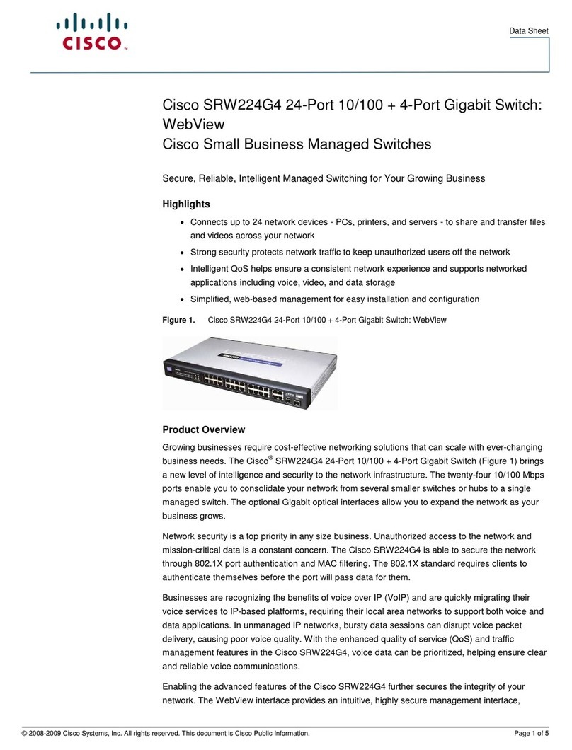 Cisco SRW224G4 - Small Business Managed Switch datasheet Cisco SRW224G4 - Small Business Managed Switch datasheet
