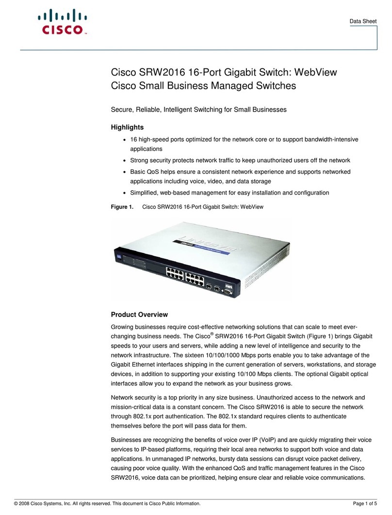 Cisco SRW2016 - Small Business Managed Switch User manual