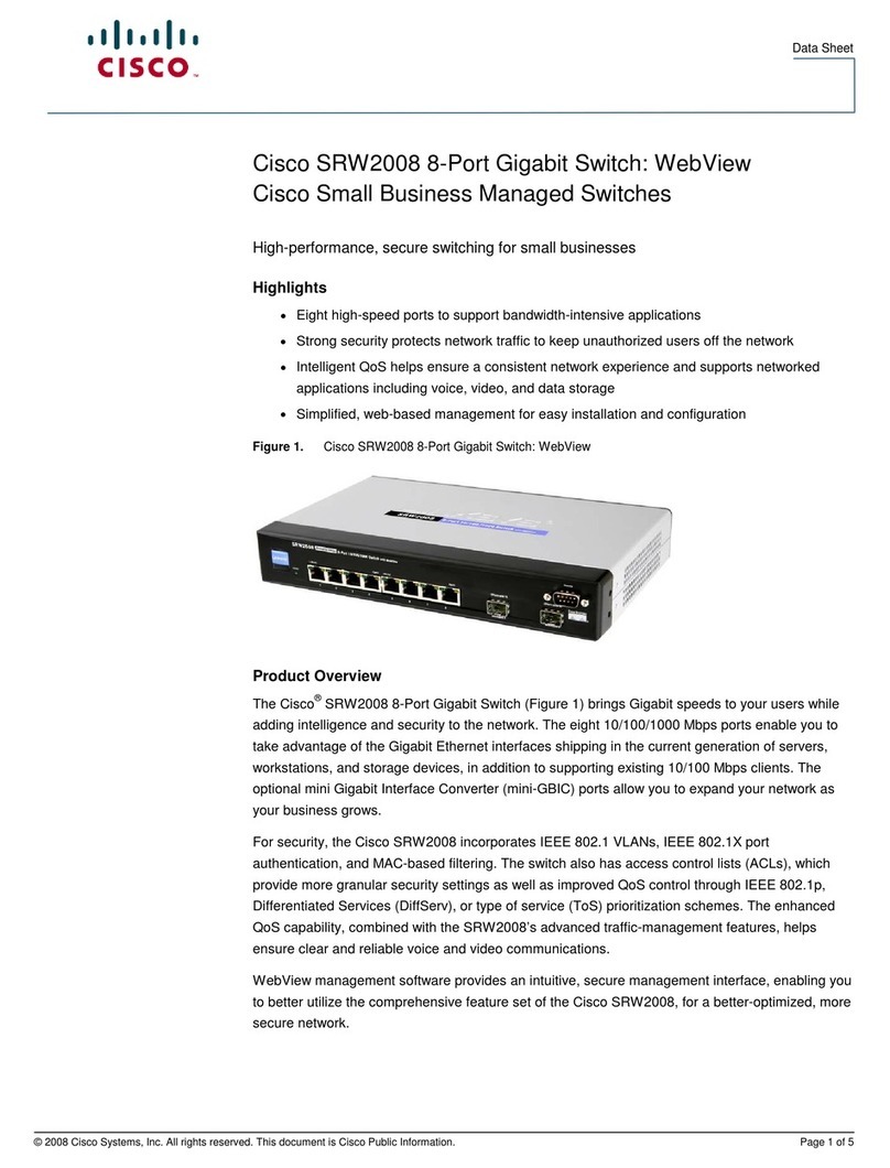 Cisco SRW2008 - Small Business Managed Switch User manual