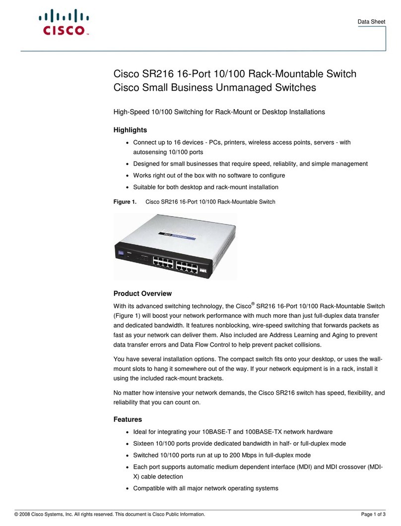 Cisco SR216 User manual