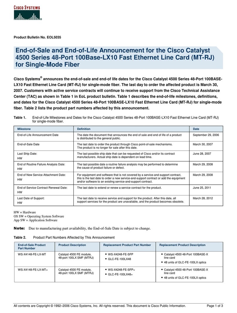 Cisco Catalyst 4500 Series Manual