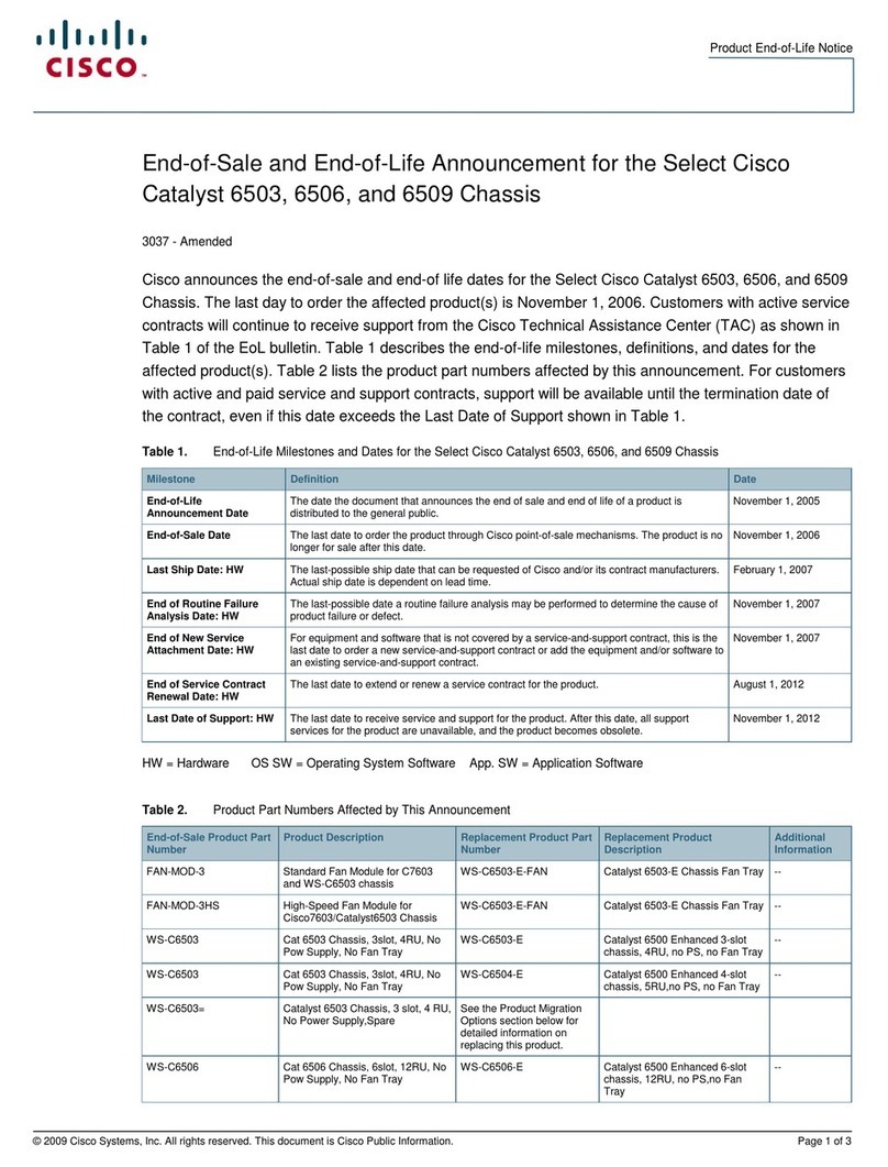 Cisco 6503 - Catalyst Firewall Security Sys Manual Cisco 6503 - Catalyst Firewall Security Sys Manual