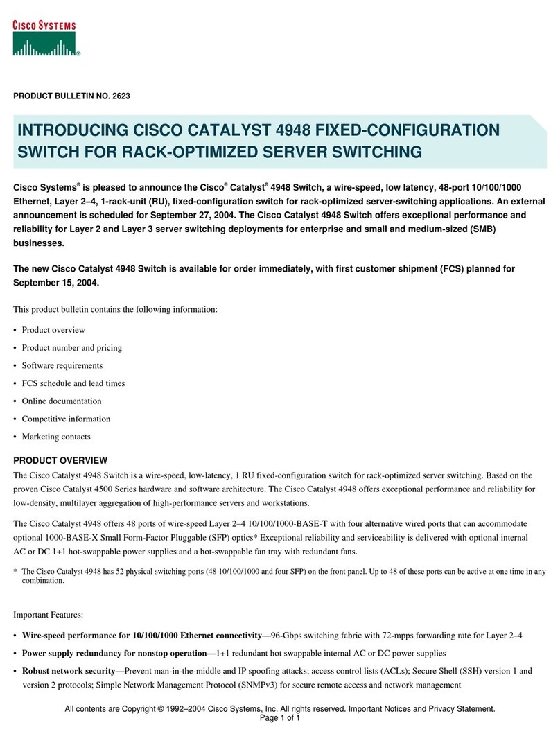 Cisco 4948 Series User manual