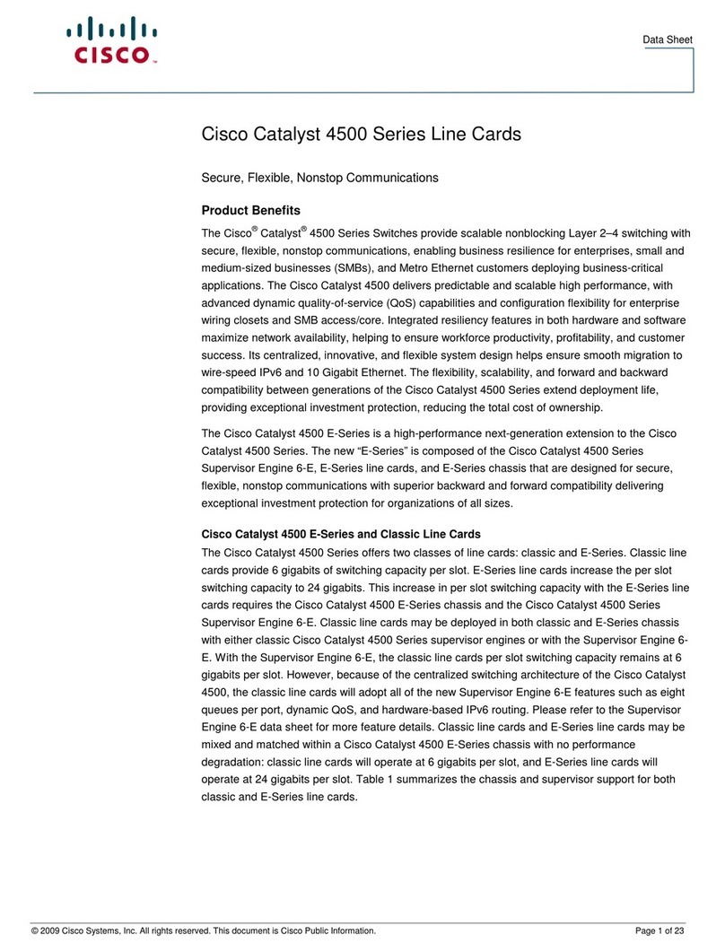 Cisco 4503 - Catalyst Switch User manual