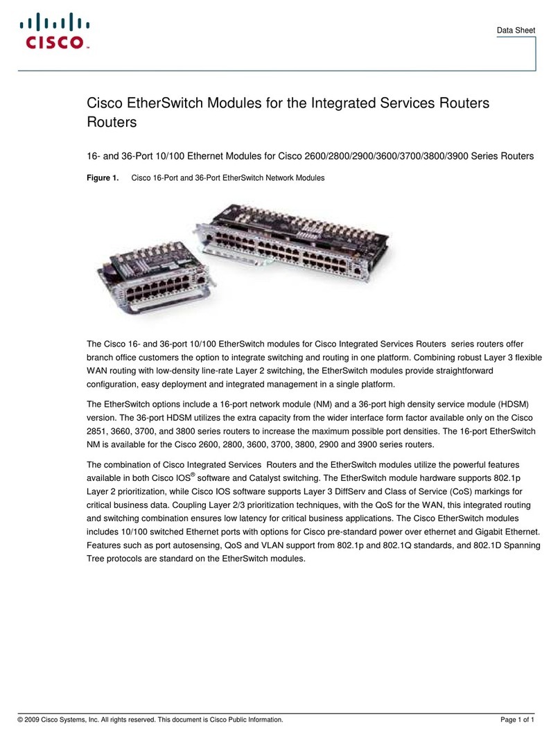 Cisco NM-16ESW - EtherSwitch Switch User manual