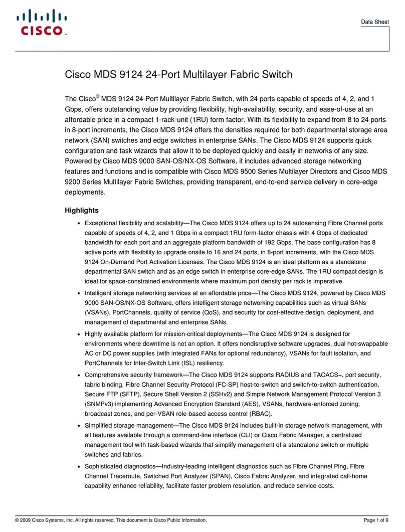 Cisco Cisco mds 9124 - fabric switch datasheet