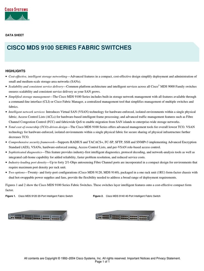 Cisco MDS 9120 - Fabric Switch datasheet
