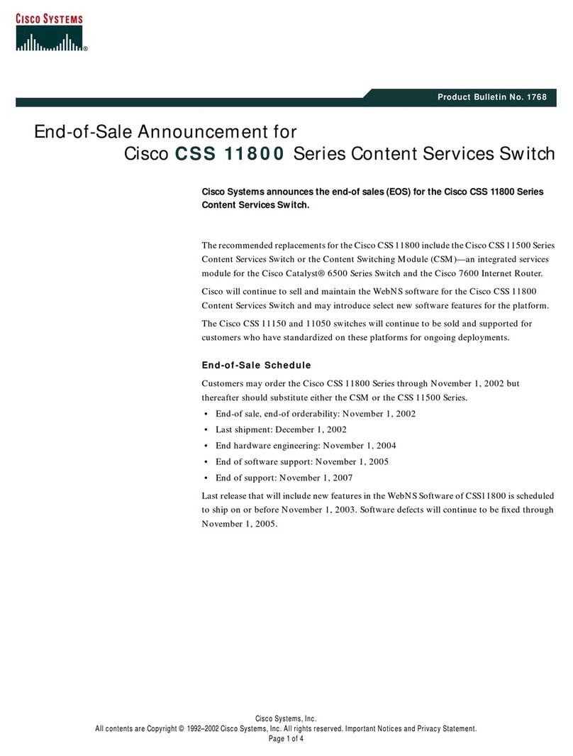 Cisco CSS 11801 User manual Cisco CSS 11801 User manual