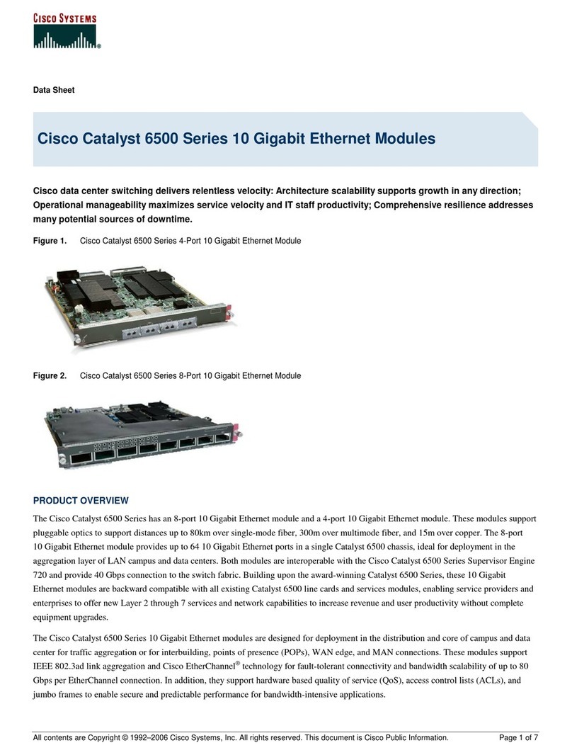 Cisco Catalyst WS-X6704-10GE User manual Cisco Catalyst WS-X6704-10GE User manual