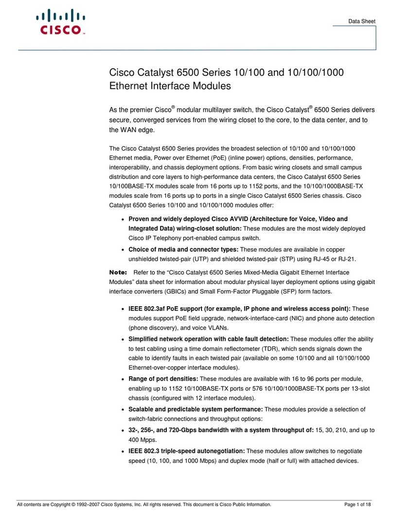 Cisco Catalyst X6148 User manual