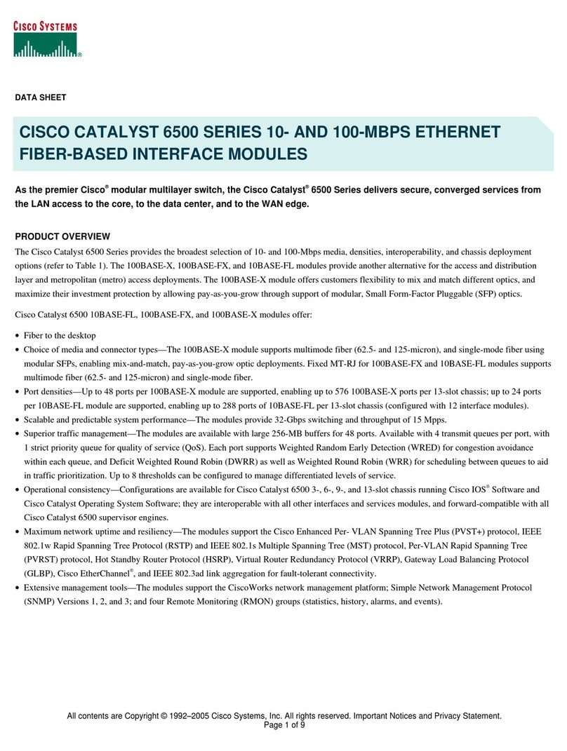 Cisco Catalyst X6148 User manual
