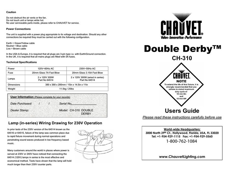 Chauvet Double Derby CH-310 user guide