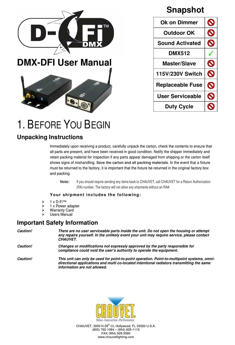 Chauvet DMX-DFI user manual