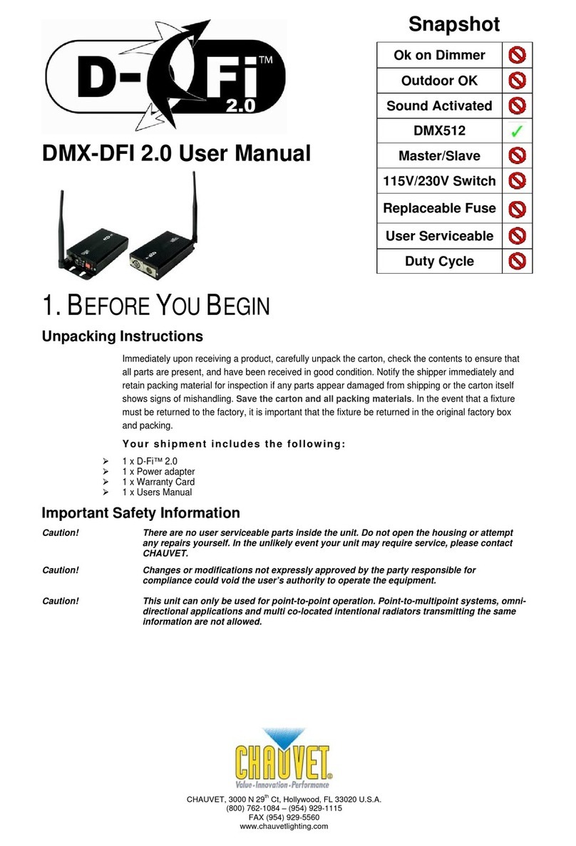 Chauvet DMX-DFI 2.0 user manual