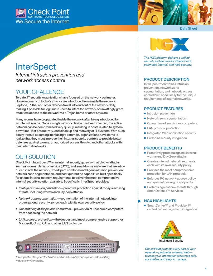 Checkpoint InterSpect 210 User manual Checkpoint InterSpect 210 User manual
