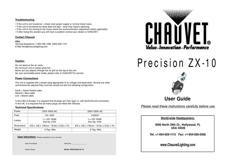 Chauvet Precision ZX-10 User manual Chauvet Precision ZX-10 User manual